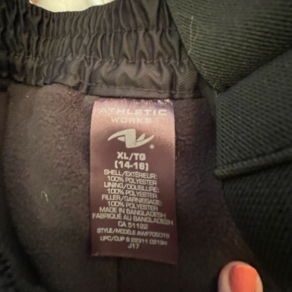 Athletic Works Black Snow Pants w/Suspenders-Very Good Condition - Size XL 14/16 - Picture 9 of 9